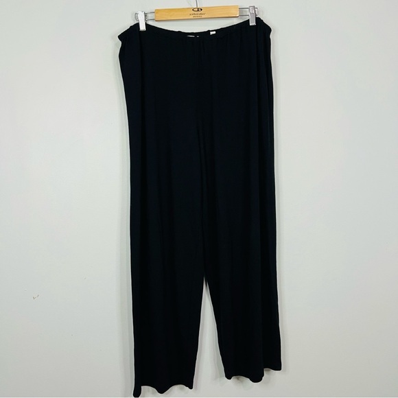 Vince Black Wide Leg knit lounge pants size xlarge - Picture 3 of 8